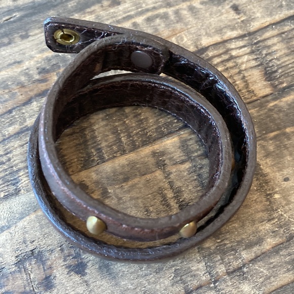 Kristin Kahle double leather wrap bracelet. - Picture 3 of 6